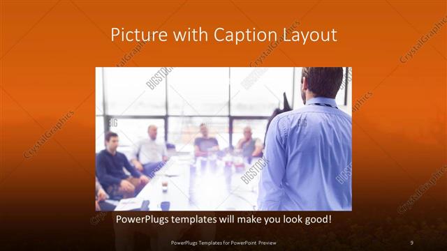 Picture with Caption presentation slide layout