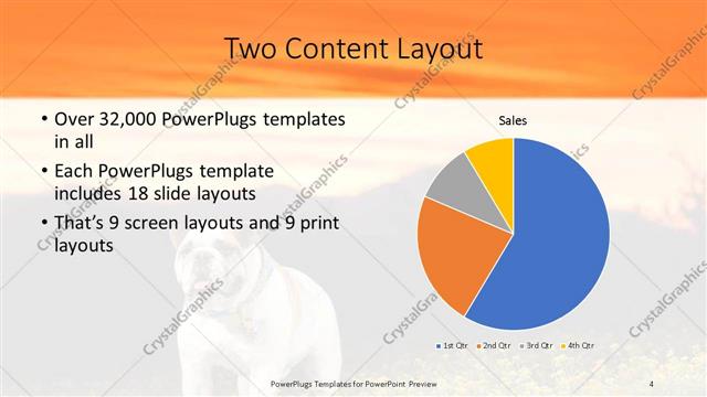 Two Content presentation slide layout
