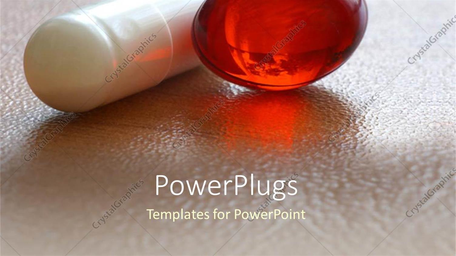 Featuring White Capsule, Red Gel Cap, Medicine, Vitamins, Supplements