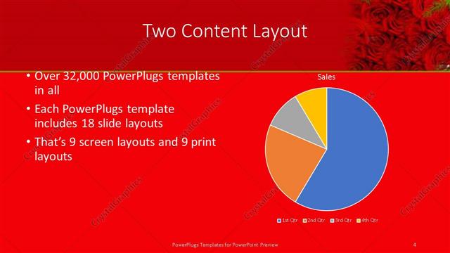 Two Content presentation slide layout
