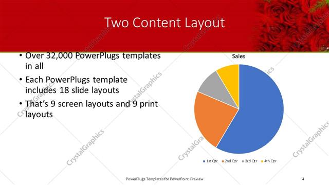 Two Content presentation slide layout