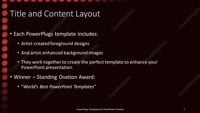 Title and Content presentation slide layout