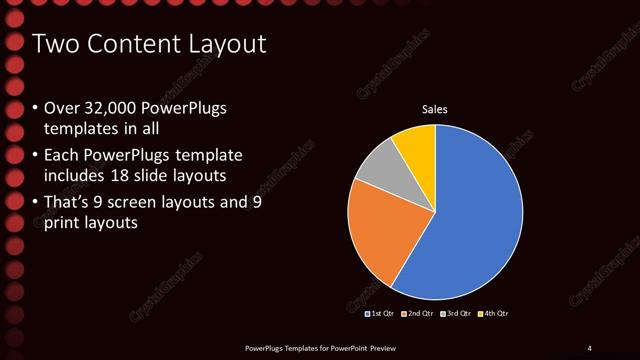 Two Content presentation slide layout