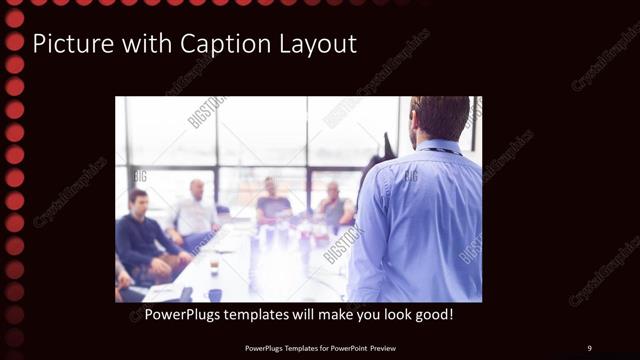 Picture with Caption presentation slide layout
