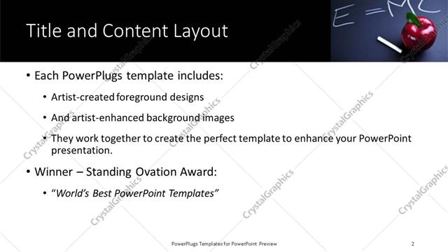 Title and Content presentation slide layout