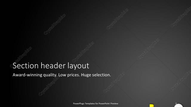 Section Header presentation slide layout