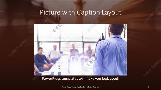 Picture with Caption presentation slide layout