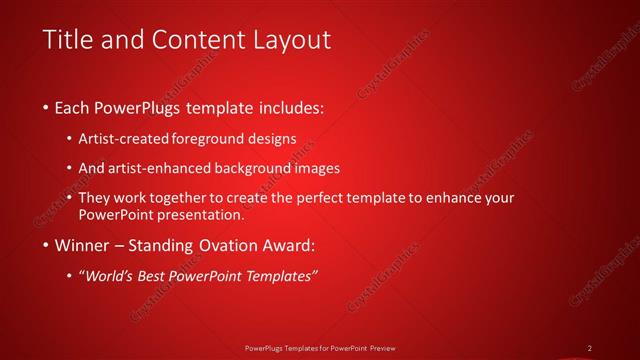 Title and Content presentation slide layout