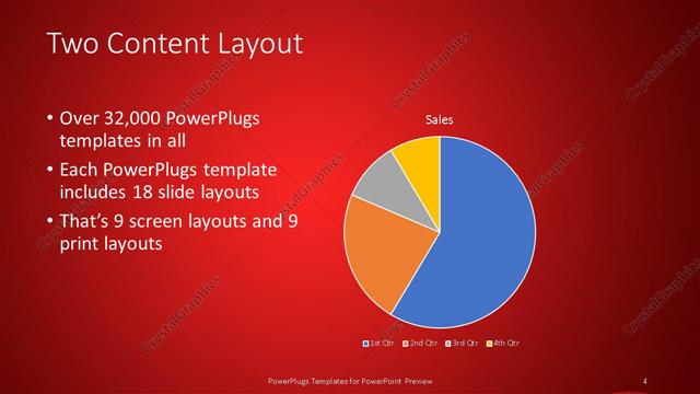 Two Content presentation slide layout