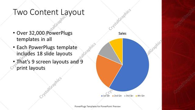 Two Content presentation slide layout