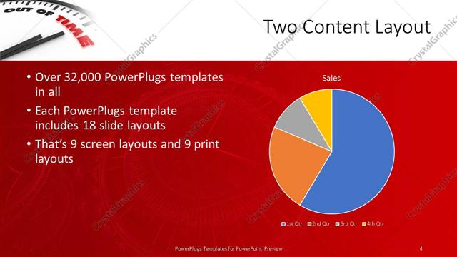 Two Content presentation slide layout