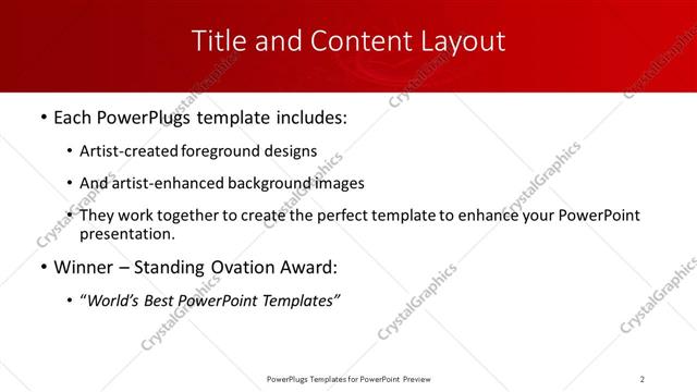 Title and Content presentation slide layout
