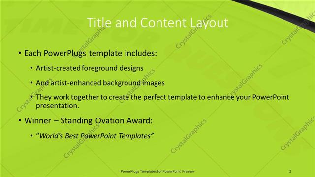 Title and Content presentation slide layout
