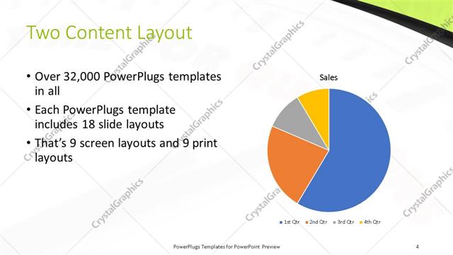 Two Content presentation slide layout