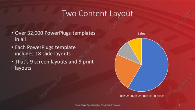 Two Content presentation slide layout