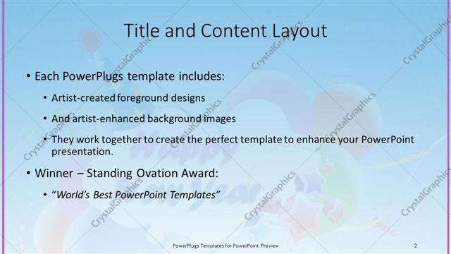 Title and Content presentation slide layout