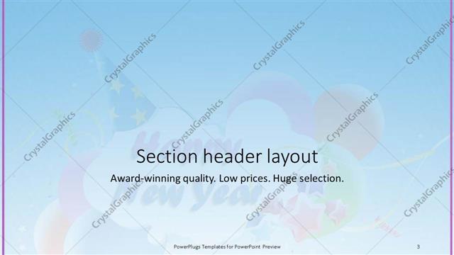 Section Header presentation slide layout