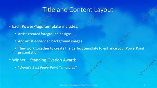Title and Content presentation slide layout