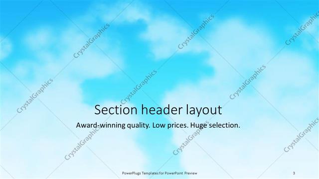 Section Header presentation slide layout