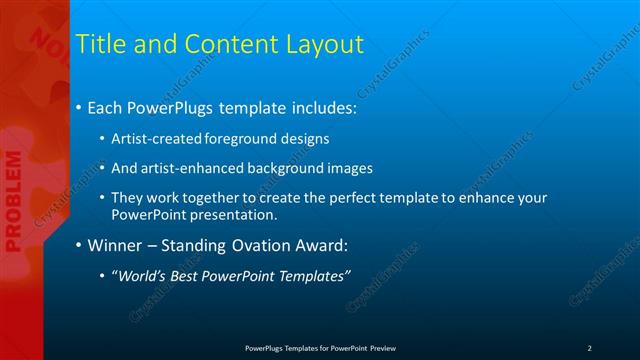 Title and Content presentation slide layout