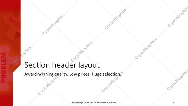 Section Header presentation slide layout