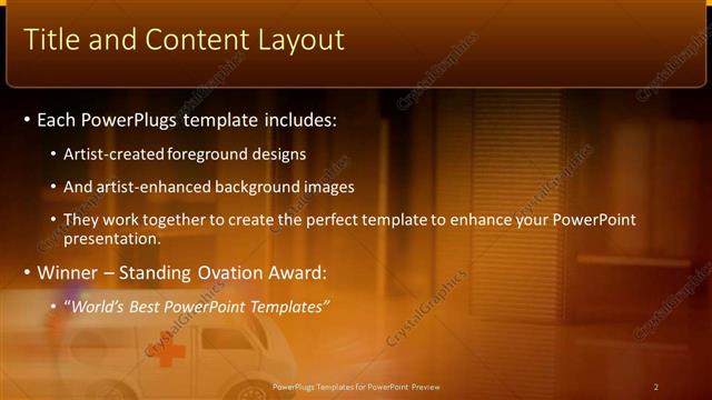 Title and Content presentation slide layout