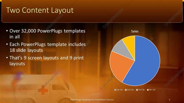 Two Content presentation slide layout