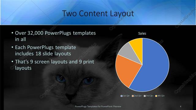 Two Content presentation slide layout