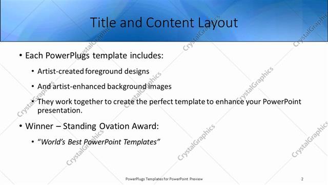 Title and Content presentation slide layout