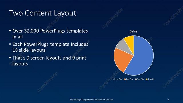Two Content presentation slide layout