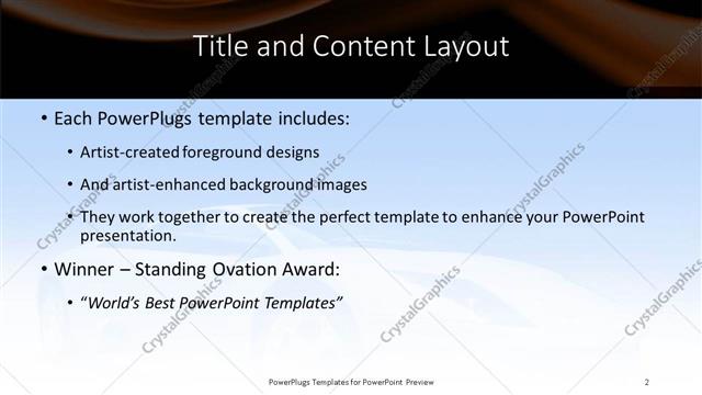 Title and Content presentation slide layout