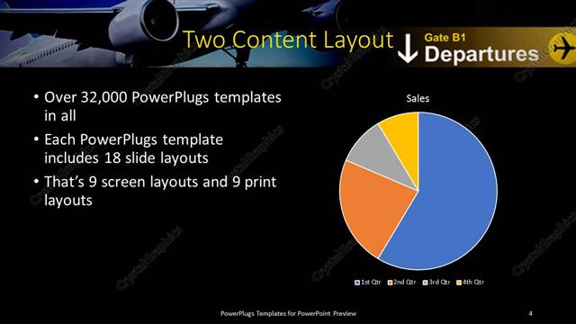 Two Content presentation slide layout