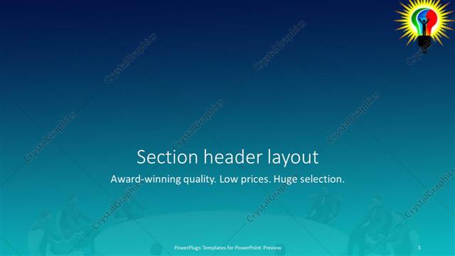 Section Header presentation slide layout