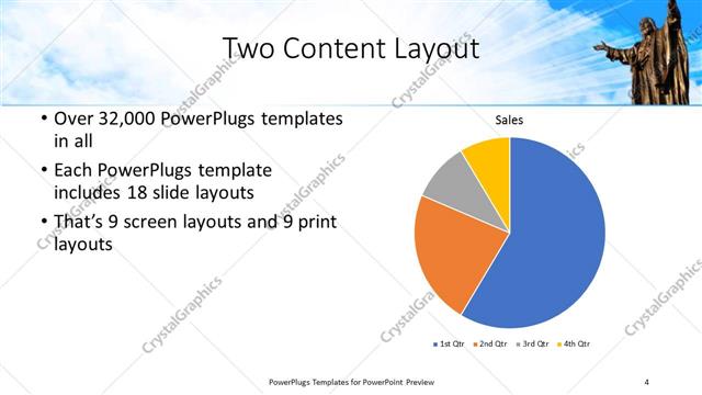 Two Content presentation slide layout