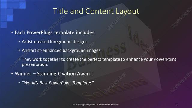 Title and Content presentation slide layout