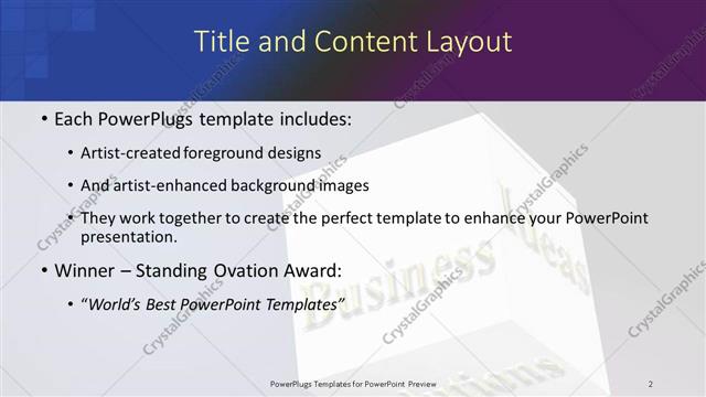 Title and Content presentation slide layout