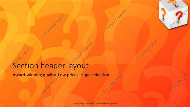 Section Header presentation slide layout