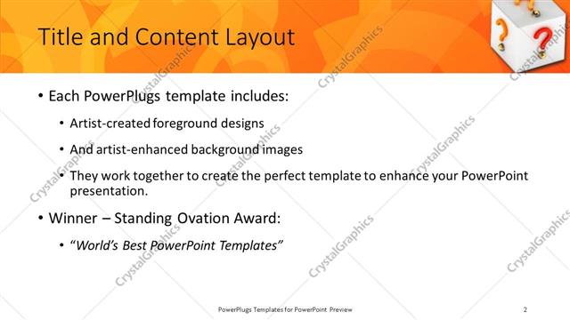 Title and Content presentation slide layout