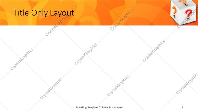 Title Only presentation slide layout