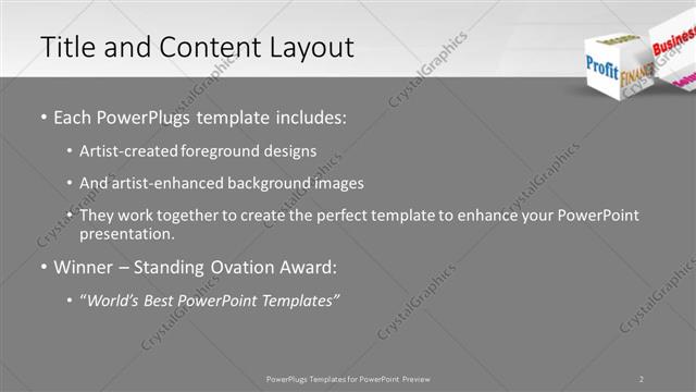 Title and Content presentation slide layout