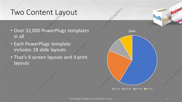 Two Content presentation slide layout