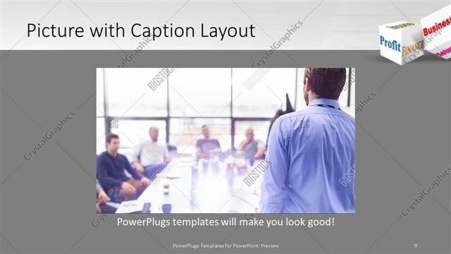 Picture with Caption presentation slide layout