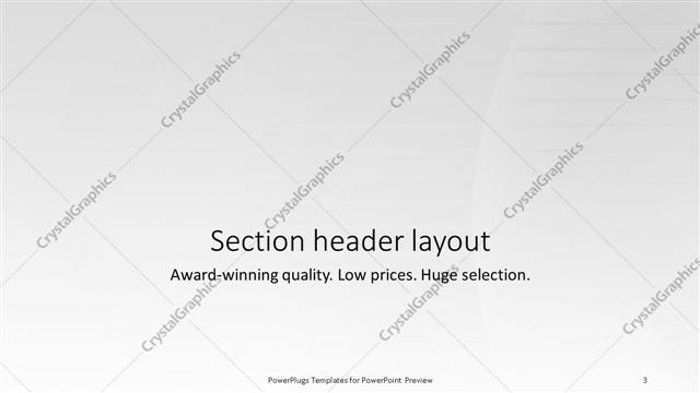 Section Header presentation slide layout