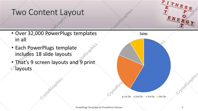 Two Content presentation slide layout
