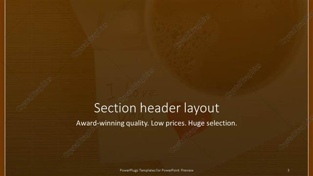 Section Header presentation slide layout