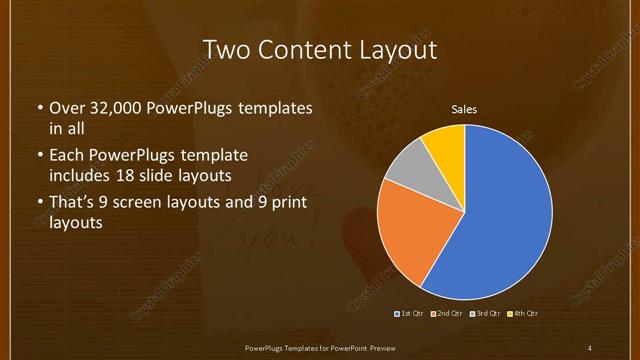 Two Content presentation slide layout