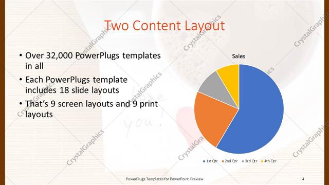 Two Content presentation slide layout