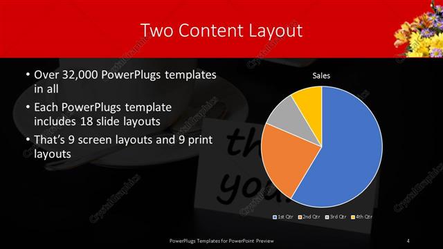 Two Content presentation slide layout