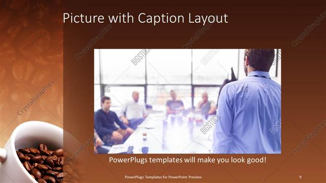 Picture with Caption presentation slide layout