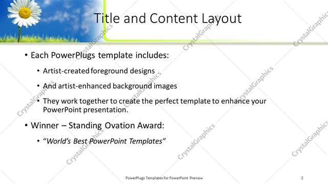 Title and Content presentation slide layout